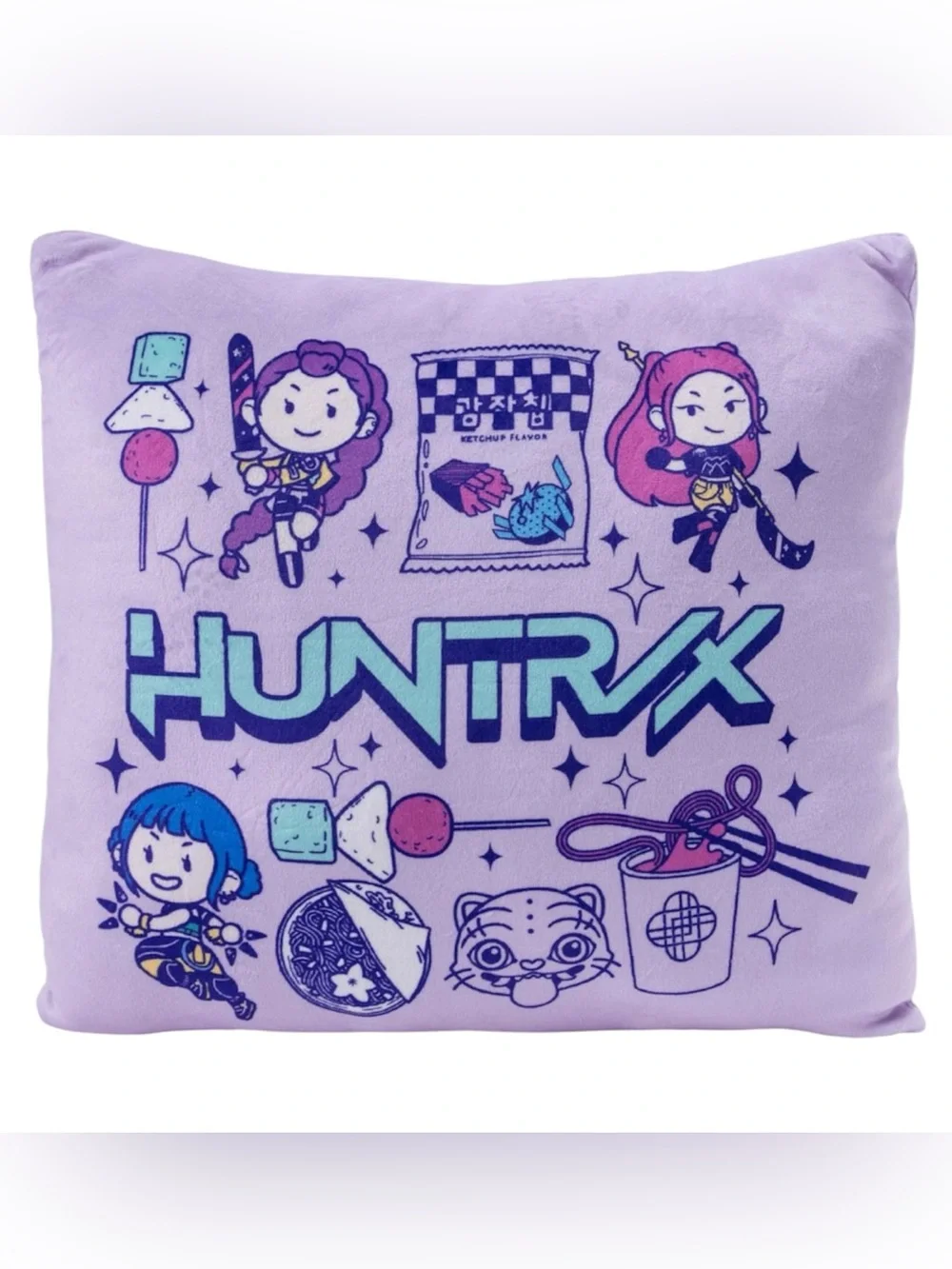 K-Pop Demon Travel Blanket & Squishy Pillow - Purple